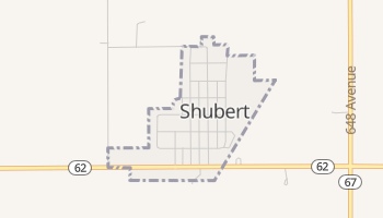 Shubert, Nebraska map