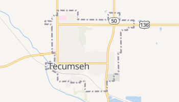Tecumseh, Nebraska map