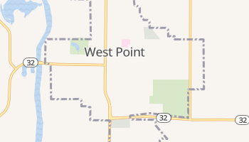 West Point, Nebraska map