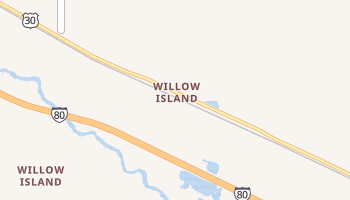 Willow Island, Nebraska map
