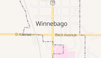 Winnebago, Nebraska map
