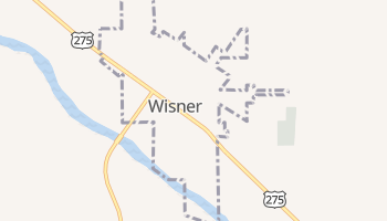 Wisner, Nebraska map