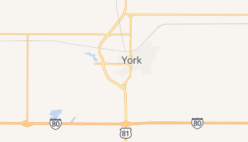 York, Nebraska map