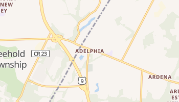 Adelphia, New Jersey map