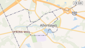 Allentown, New Jersey map