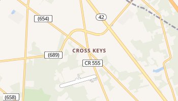 Cross Keys, New Jersey map