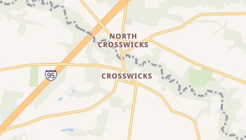 Crosswicks, New Jersey map