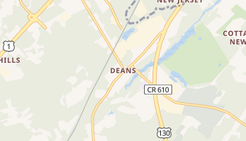 Deans, New Jersey map