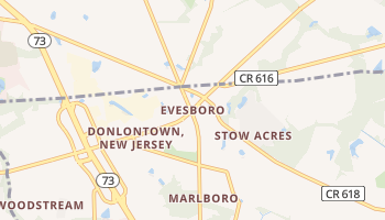 Evesboro, New Jersey map