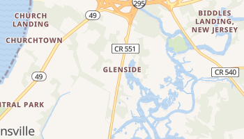 Glenside, New Jersey map