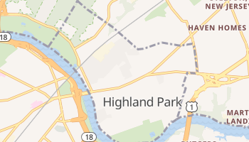 Highland Park, New Jersey map