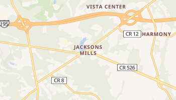 Jacksons Mills, New Jersey map