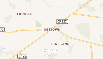 Jobstown, New Jersey map