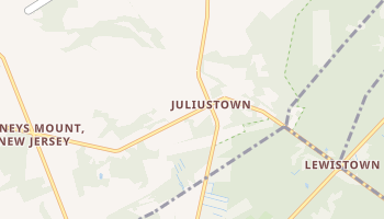 Juliustown, New Jersey map