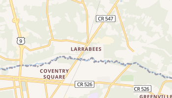 Larrabees, New Jersey map