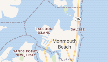 Monmouth Beach, New Jersey map