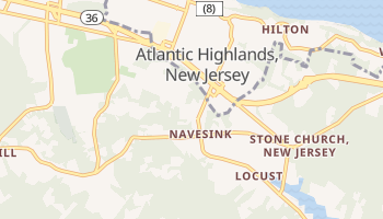 Navesink, New Jersey map