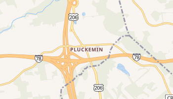 Pluckemin, New Jersey map