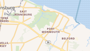 Port Monmouth, New Jersey map