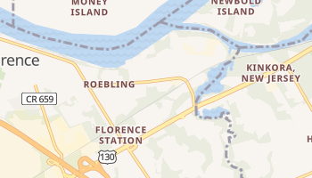 Roebling, New Jersey map