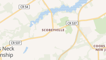 Scobeyville, New Jersey map