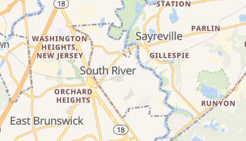South River, New Jersey map