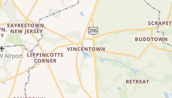Vincentown, New Jersey map
