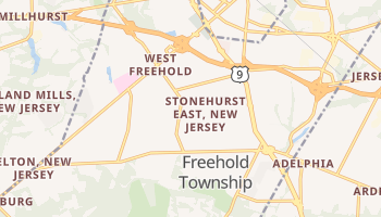 West Freehold, New Jersey map