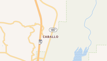 Caballo, New Mexico map