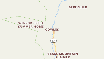 Cowles, New Mexico map