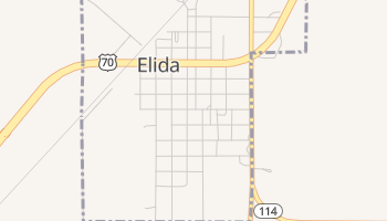 Elida, New Mexico map