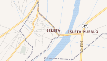 Isleta, New Mexico map