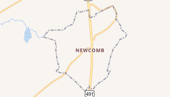 Newcomb, New Mexico map