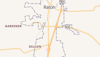 Raton, New Mexico map