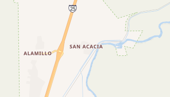 San Acacia, New Mexico map