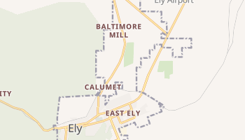 Ely, Nevada map