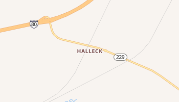 Halleck, Nevada map