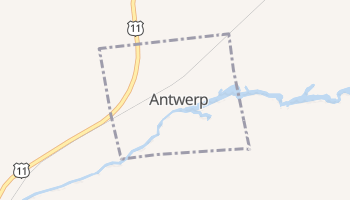 Antwerp, New York map