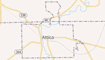 Attica, New York map