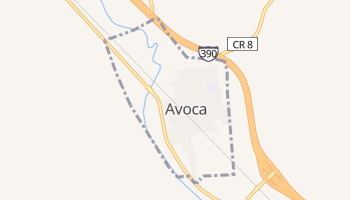 Avoca, New York map
