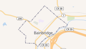 Bainbridge, New York map
