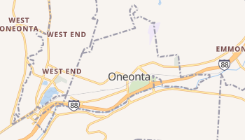 Oneonta, New York map