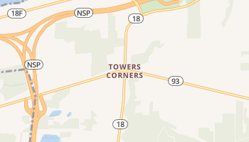 Towers Corners, New York map