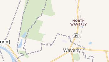Waverly, New York map