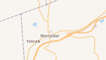 Worcester, New York map