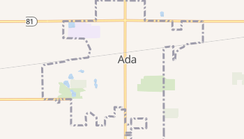 Ada, Ohio map