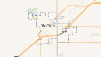 Bluffton, Ohio map