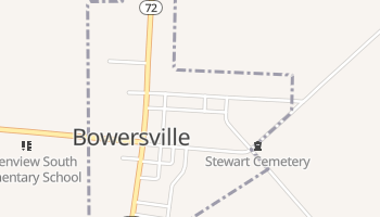 Bowersville, Ohio map
