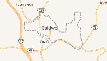 Caldwell, Ohio map