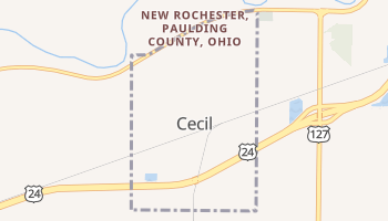 Cecil, Ohio map